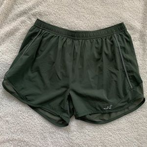 Womens green bcg running shorts